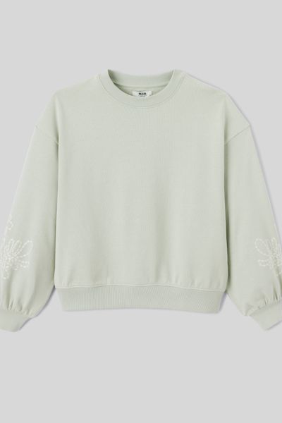 Sweat brodé manches