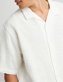 Chemise manches courtes jacquard