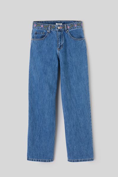 Jean baggy brod&eacute;