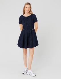 Robe patineuse en tweed