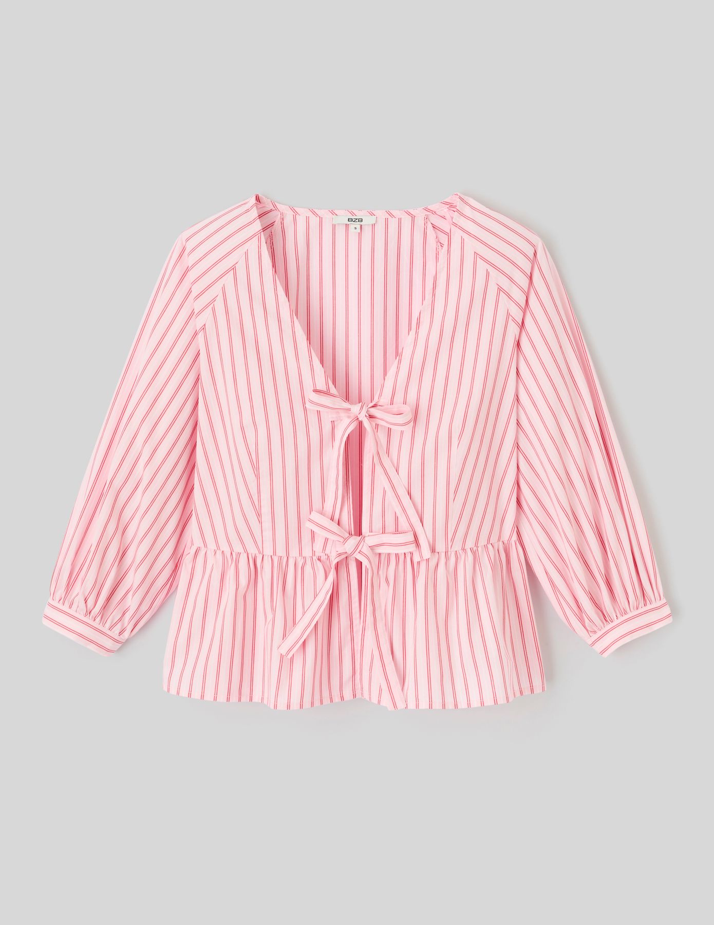Blouse ray&eacute;e &agrave; nouer