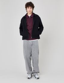 Sweat col polo zippé