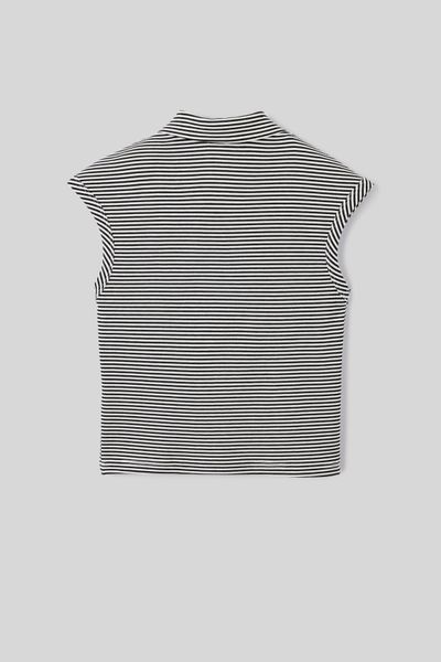 Polo rayé sans manches