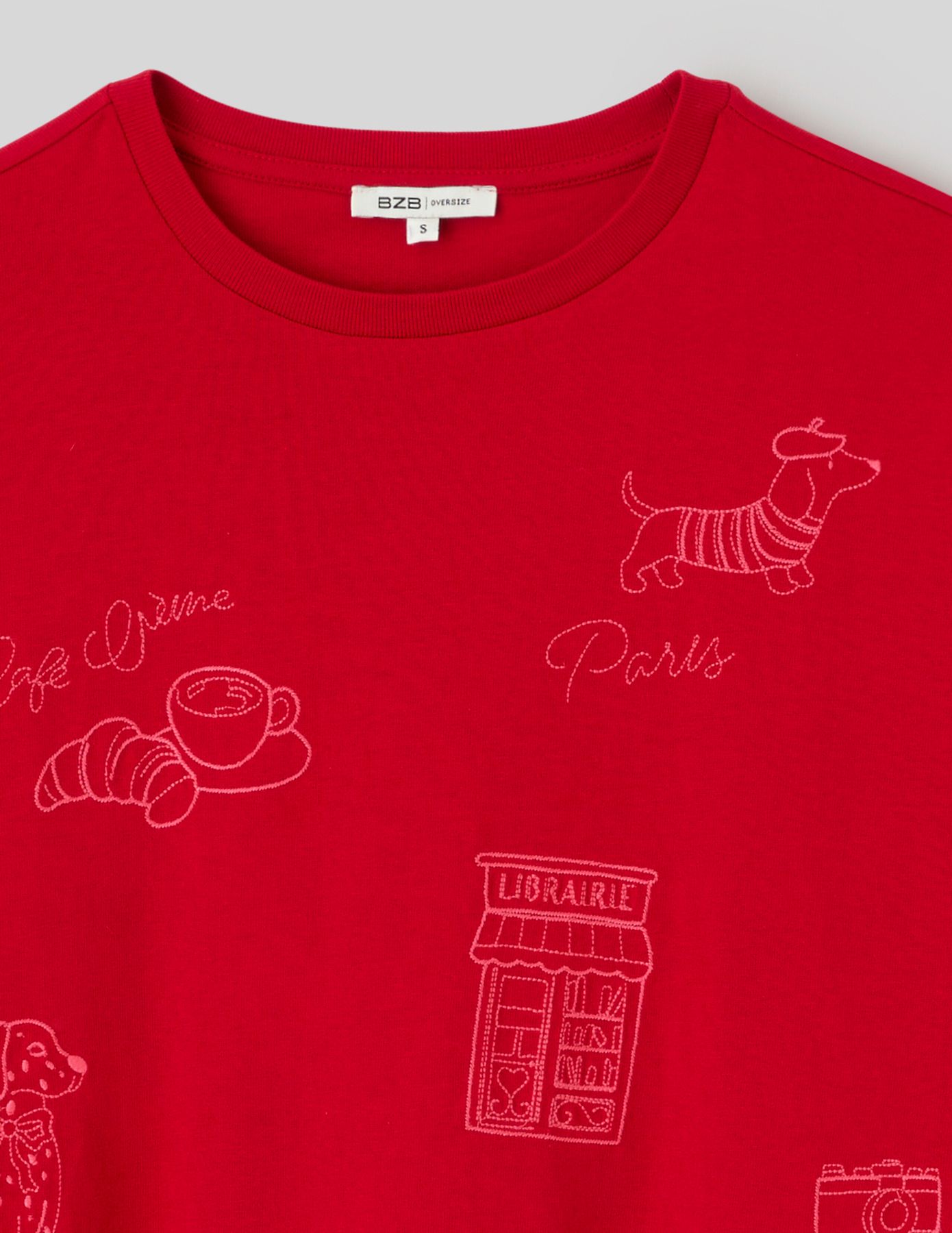 T-shirt brod&eacute; devant /dos