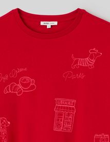 T-shirt brod&eacute; devant /dos