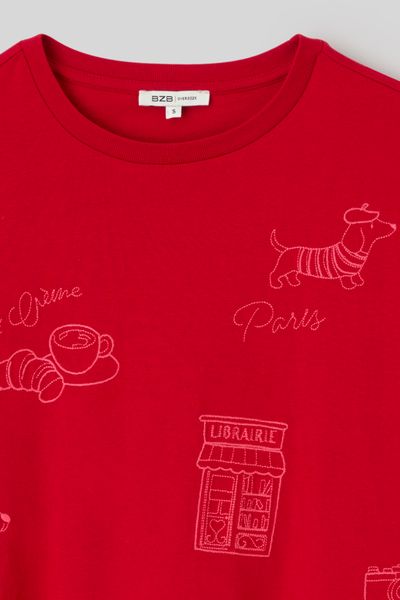 T-shirt brod&eacute; devant /dos