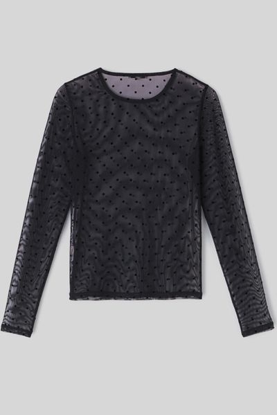 T-shirt r&eacute;sill&eacute; imprim&eacute; flock