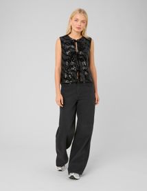 Top sans manches sequins