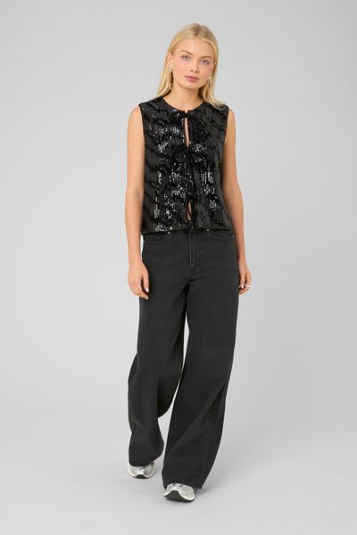 Top sans manches sequins