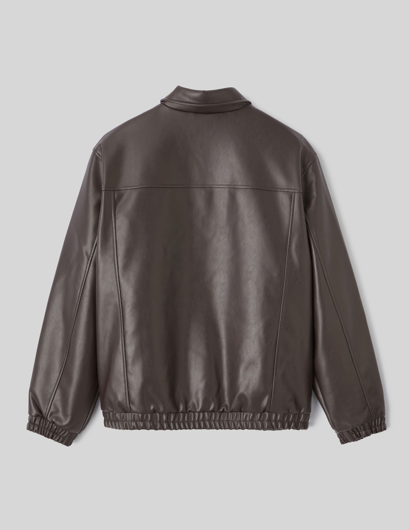 Blouson zippée en tissu enduit