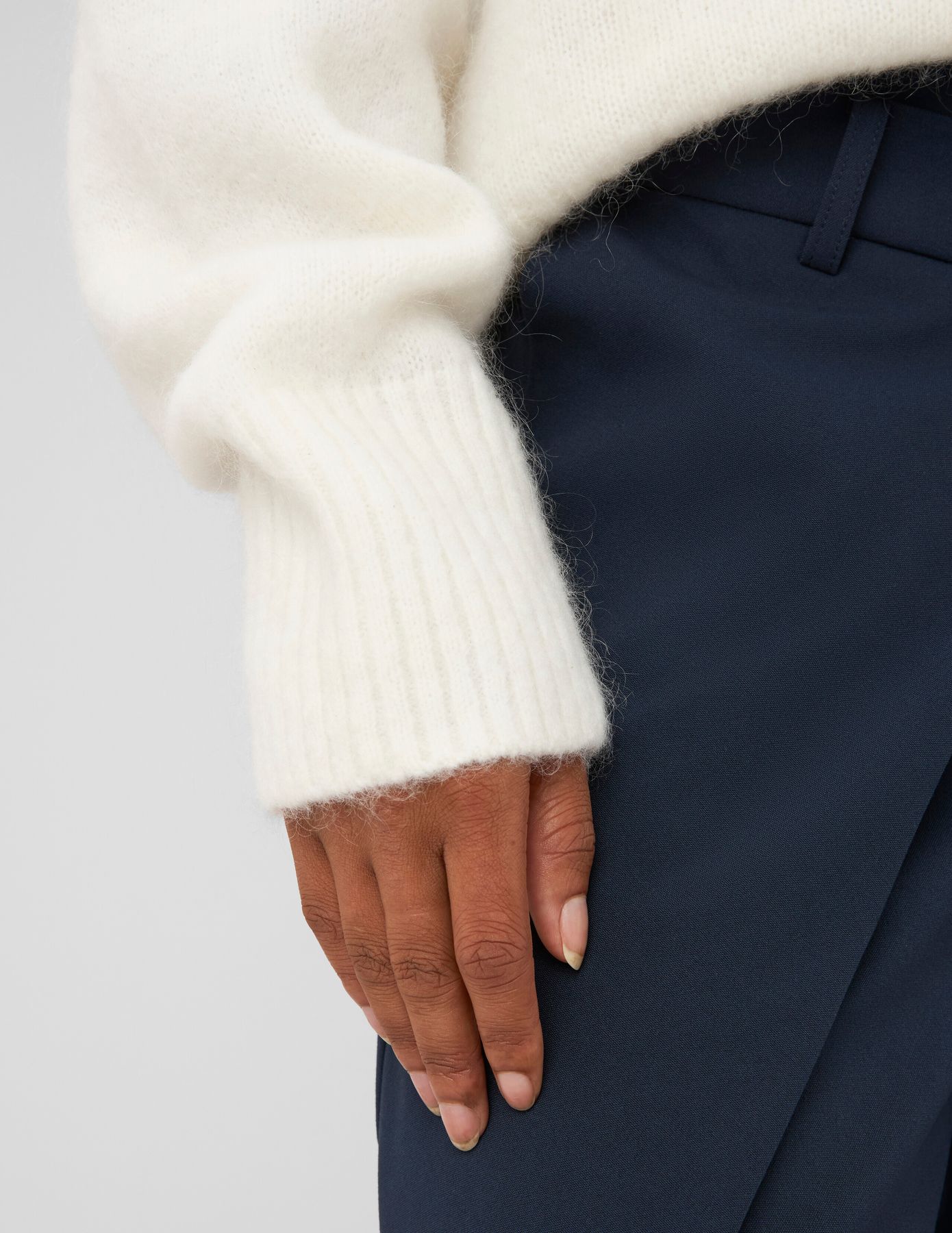 Pull col rond premium