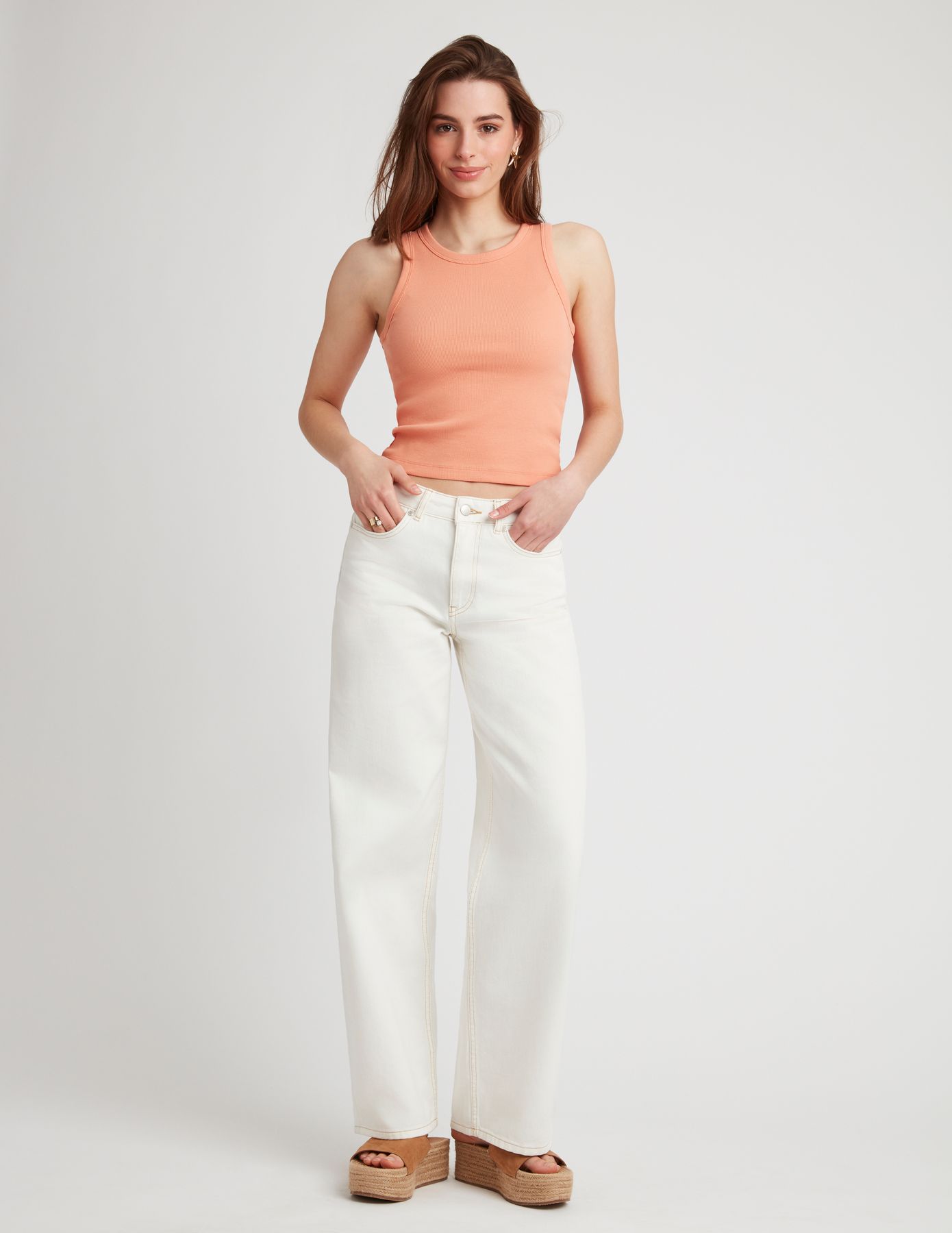 Jean wide leg taille standard