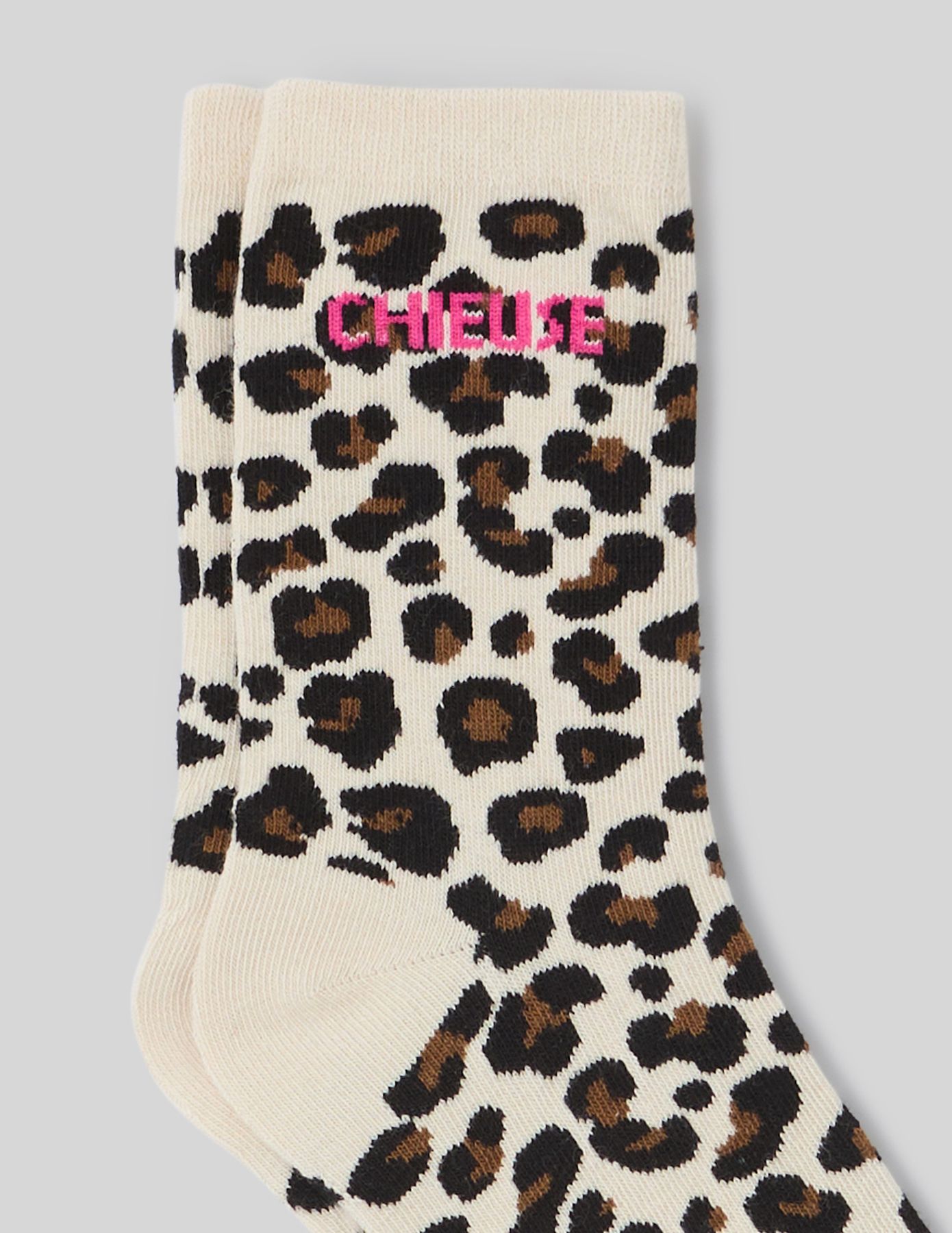 Chaussettes léopard wording