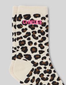 Chaussettes léopard wording