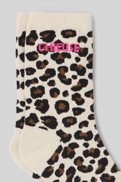 Chaussettes léopard wording