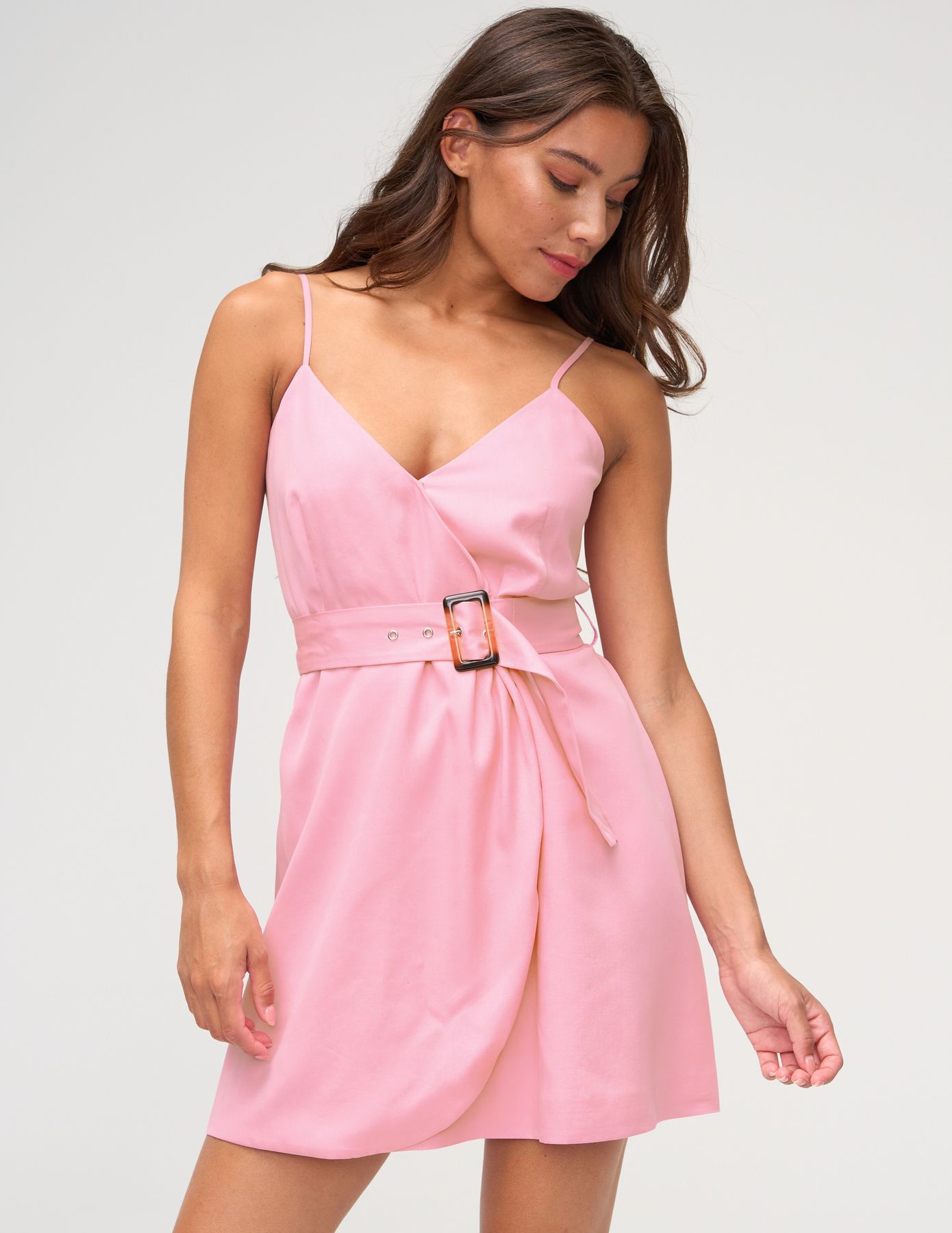 Robe portefeuille ceinturée