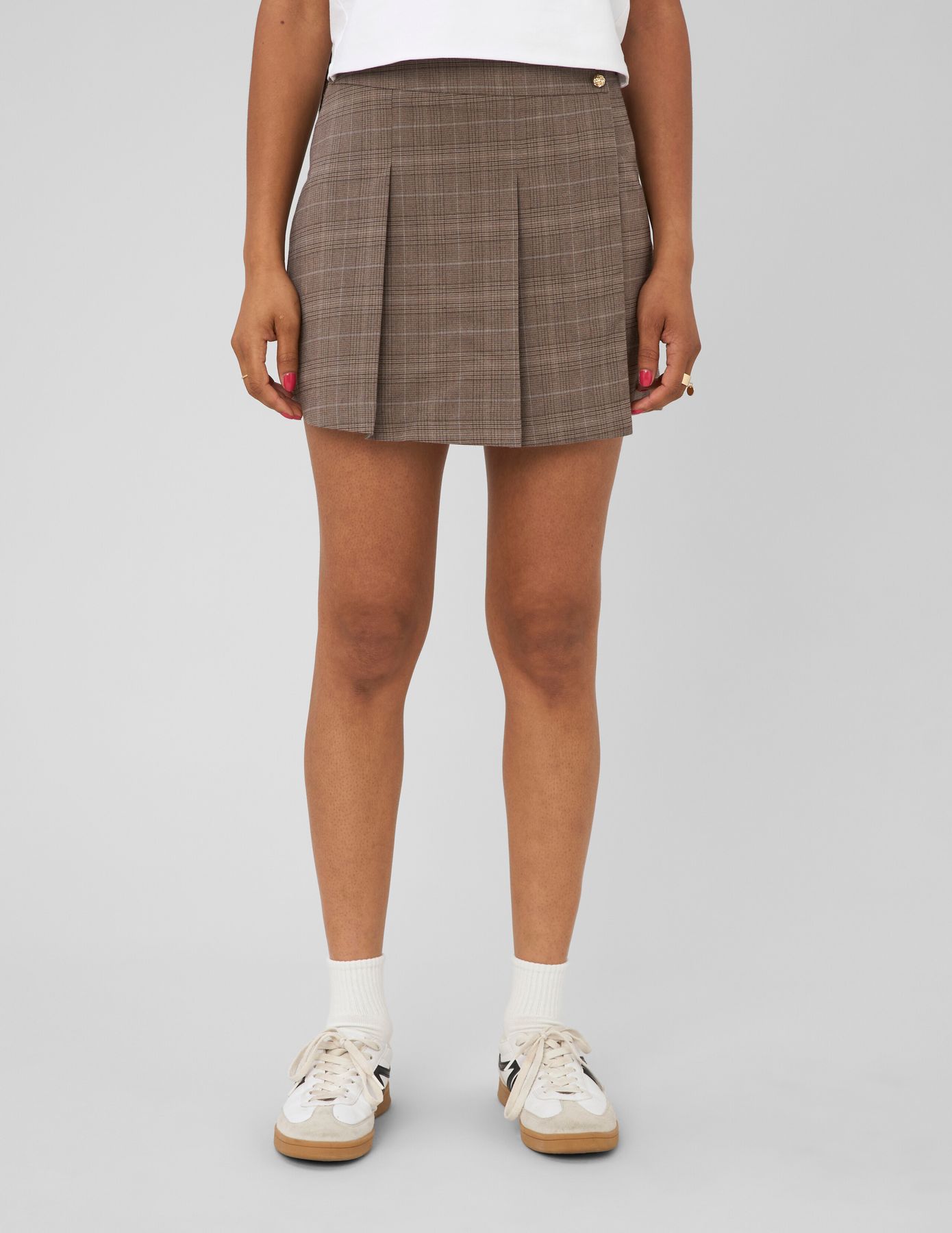 Jupe-short &agrave; carreaux