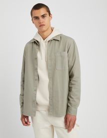 Chemise droite twill uni