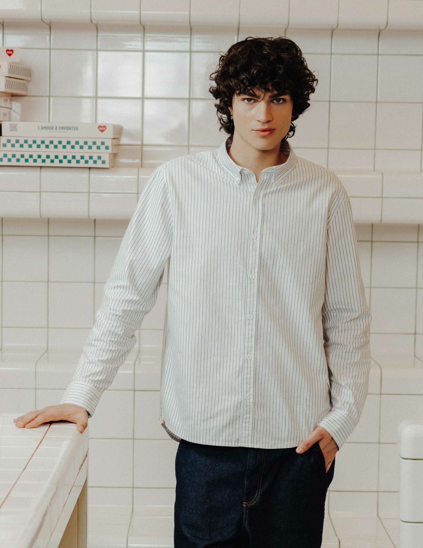 Chemise oxford ray&eacute;e