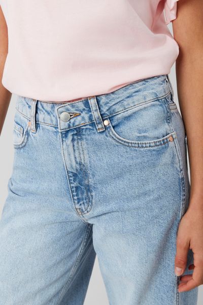 Jean wide leg empiècement côté