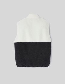 Veste sans manches sherpa colorblock