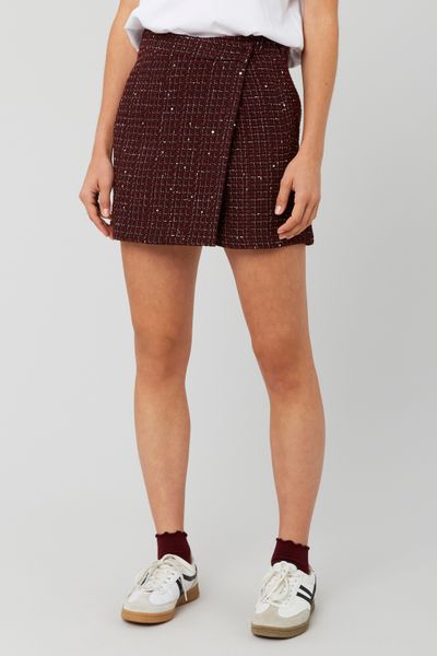 Jupe short en tweed