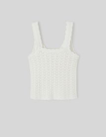 Débardeur ajouré en crochet