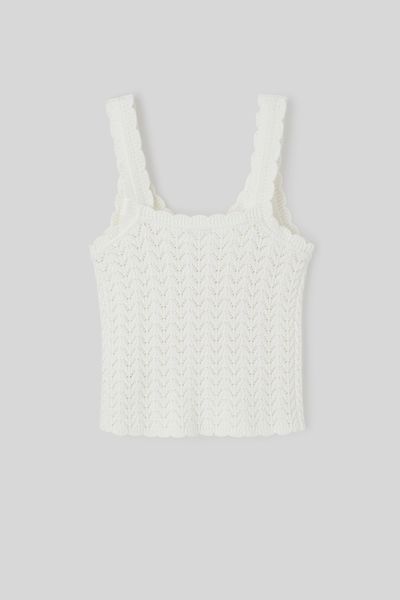 Débardeur ajouré en crochet