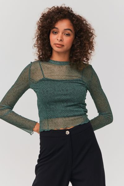T-shirt résille imprimé