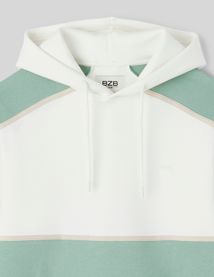 Sweat &agrave; capuche colorblock
