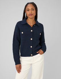 Gilet boutonn&eacute; col polo