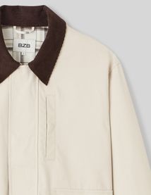 Veste zippée col velours