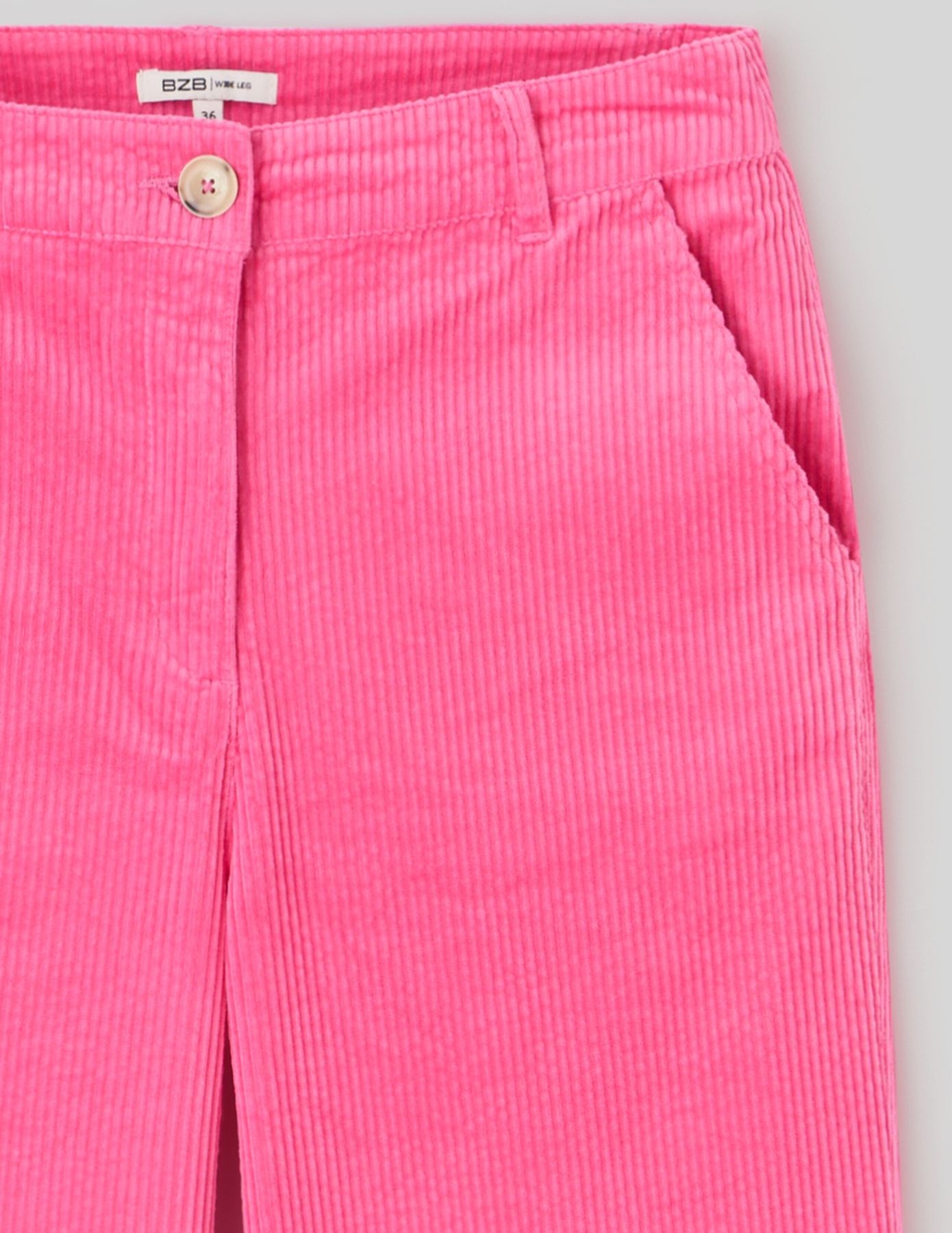 Pantalon wide leg velours cropped