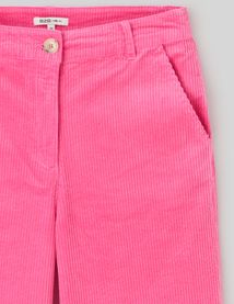 Pantalon wide leg velours cropped