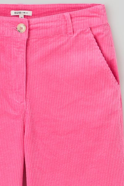 Pantalon wide leg velours cropped