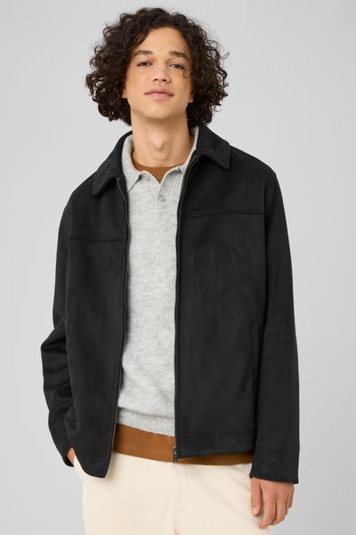 Veste zipp&eacute;e en su&eacute;dine