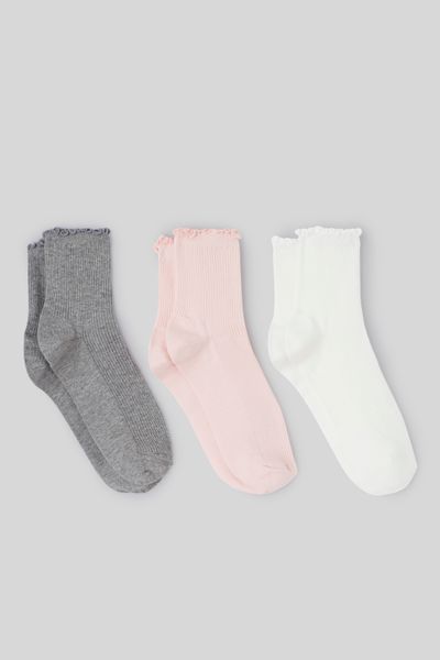 Lot de 3 paires de chaussettes festonnées