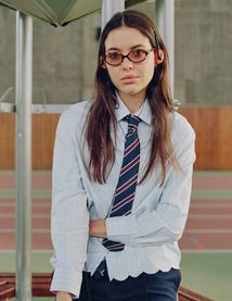 Chemise ray&eacute;e festonn&eacute;e