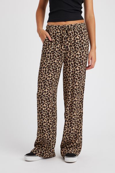 Pantalon fluide droit imprimé