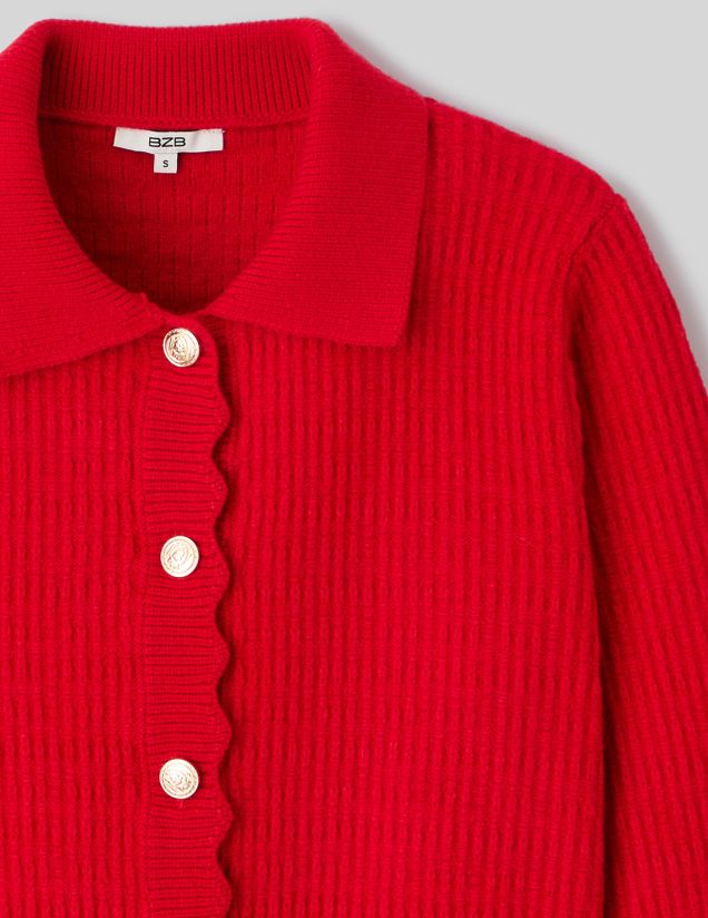 Gilet col polo boutonn&eacute;