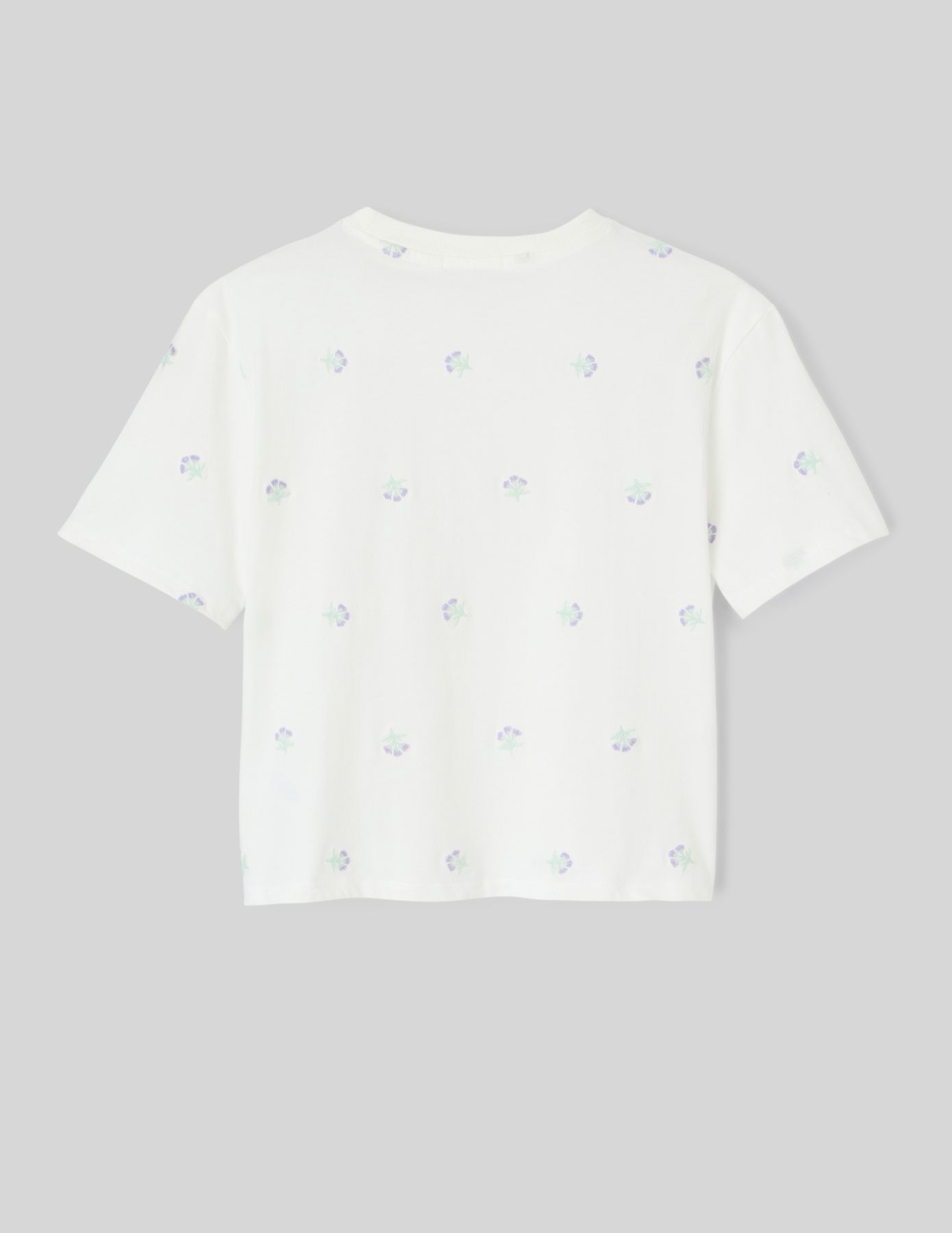 T-shirt brodé fleurs