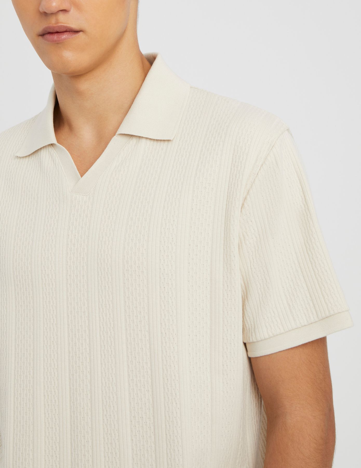 Polo maille fantaisie