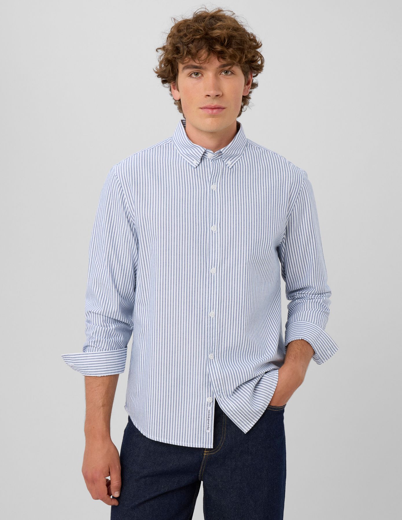 Chemise oxford ray&eacute;e