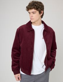 Blouson zippé velours col sherpa