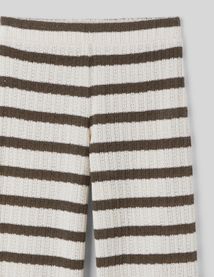 Pantalon crochet rayé
