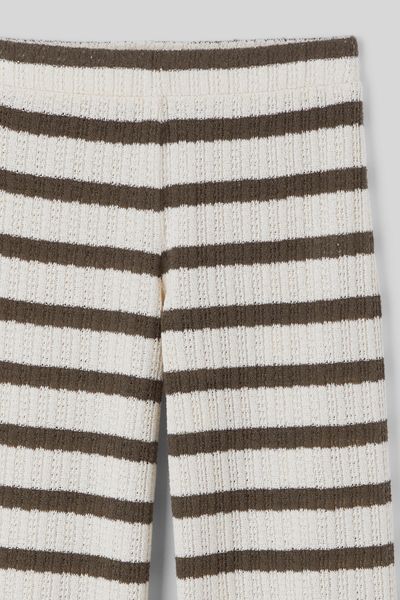 Pantalon crochet rayé