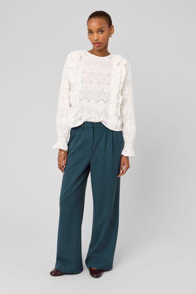 Pantalon tailleur en polyester recycl&eacute;