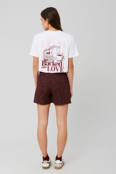 Jupe short en tweed