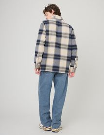 Surchemise à carreaux zippée