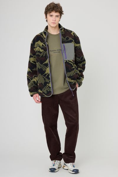 Blouson zipp&eacute; imprim&eacute; sherpa